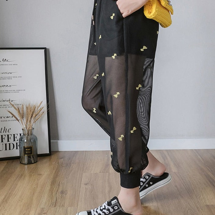 Silk Capri Pants Female