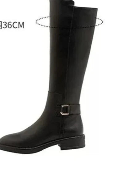 Leather Boots for Buckle Metal