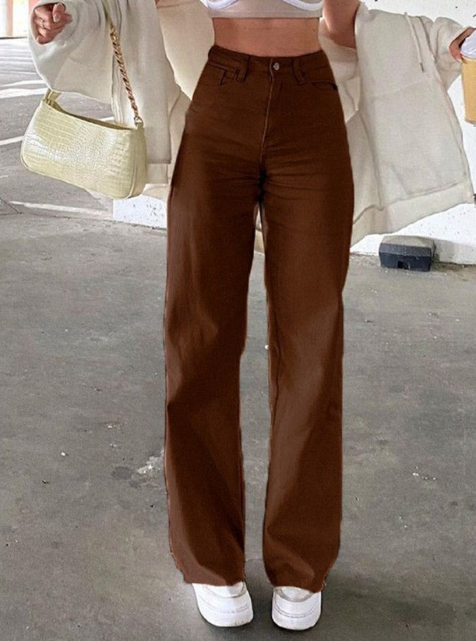 Autumer Winter Women Denim Pants High Wais