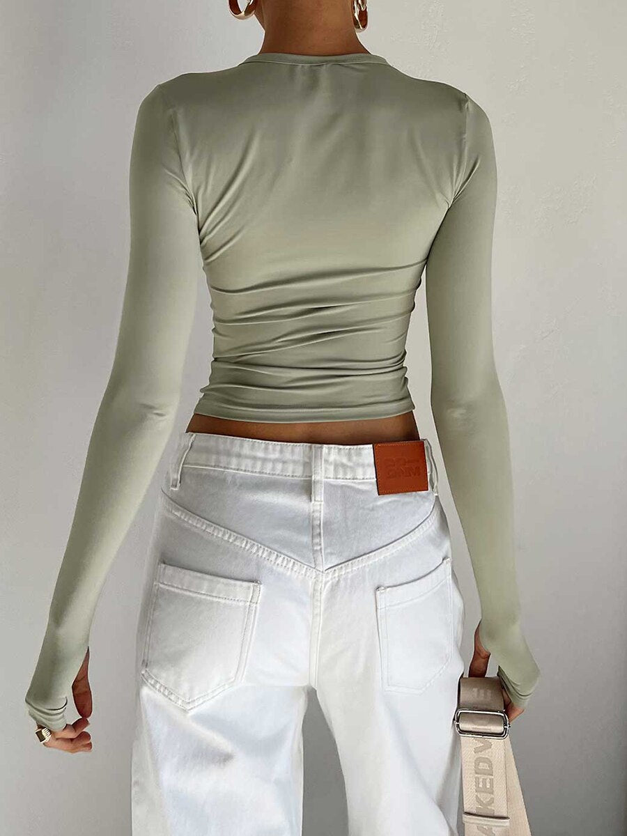 Long Sleeve Slim Fit Crop