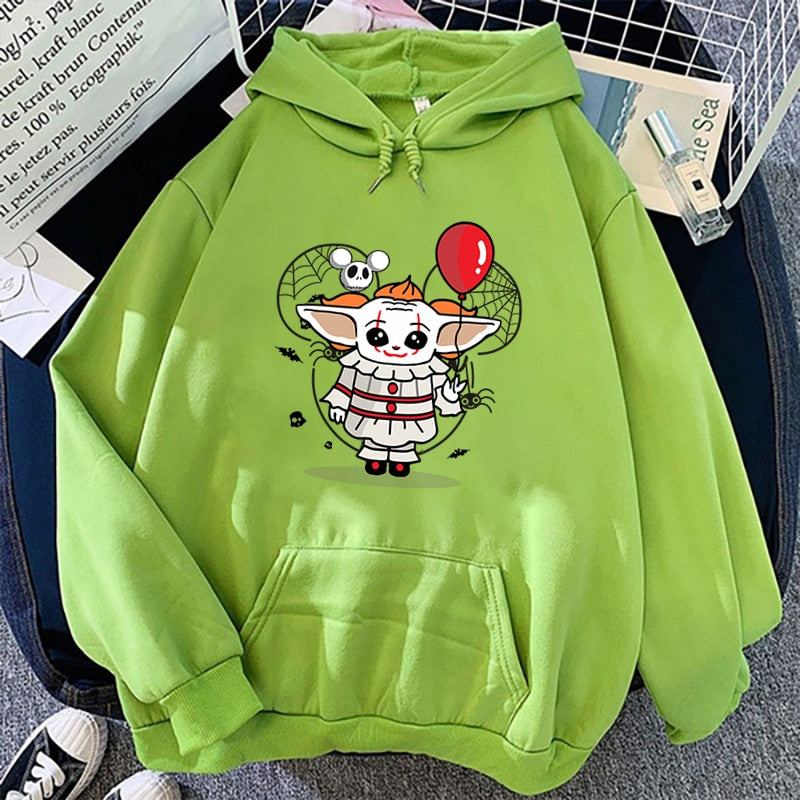 Lovely Cartoon Printed Plus Size Hoodies