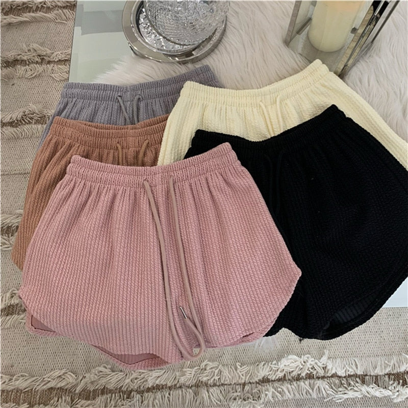 High Elastic Lace-up Drawstring Sports Shorts
