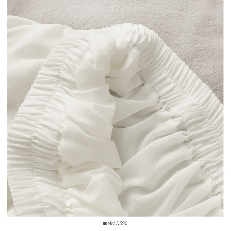 High Waist Slim Pleated A-Line Mini Skirts