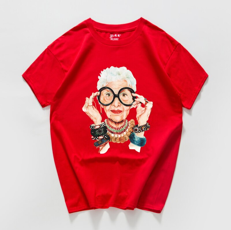 Casual Loose T-shirt O-Neck Short-sleeved Printed