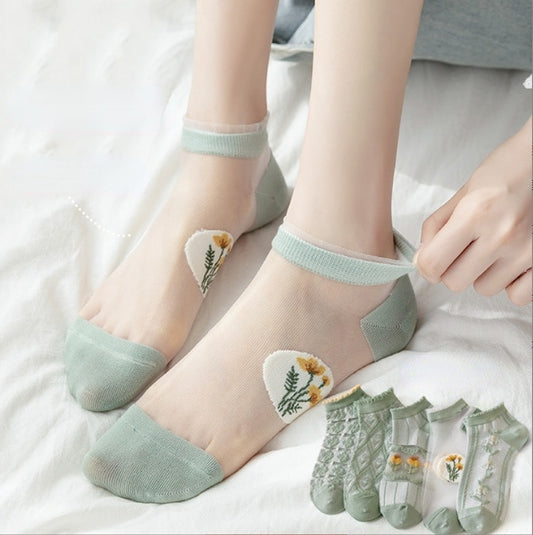 5 Pair Short Boat Invisible Cotton Ankle