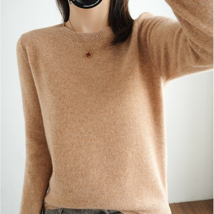 Pure Wool Cashmere O-neck Sweater