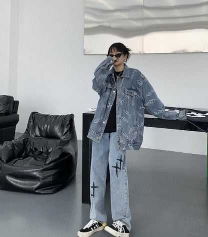 High Waist  Straight Baggy Pants