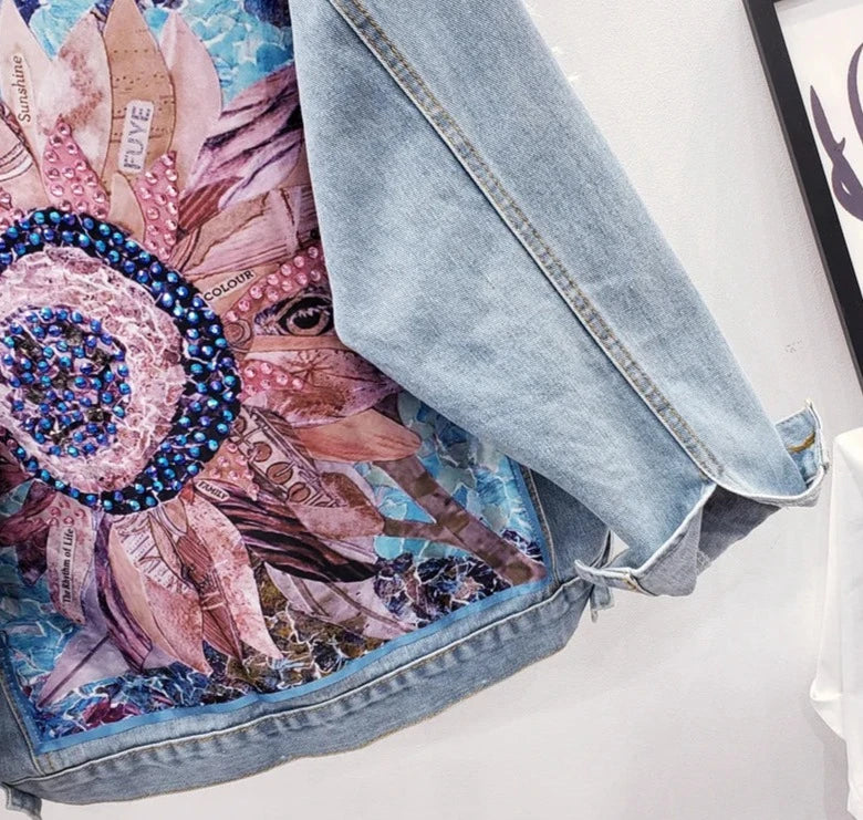 Floral Printing  Denim Jackets