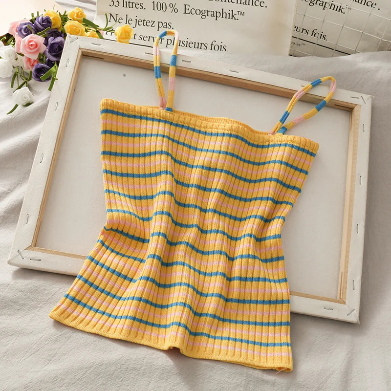 Knitting Striped Crop