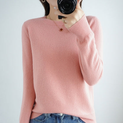 Pure Wool Cashmere O-neck Sweater