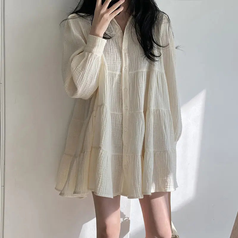 Long Sleeve Ruffles Dress