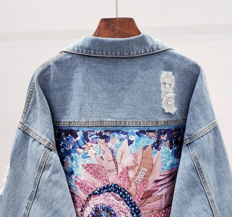 Floral Printing  Denim Jackets