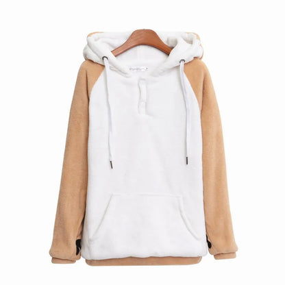 Fox Cartoon Velvet Long-Sleeved Hooded