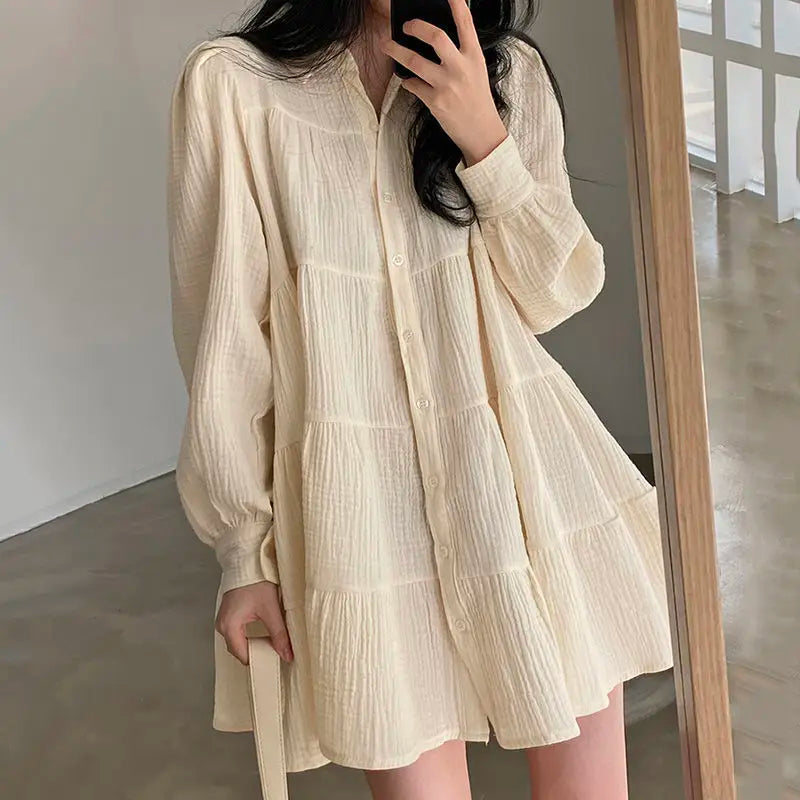 Long Sleeve Ruffles Dress