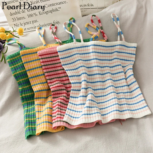 Knitting Striped Crop