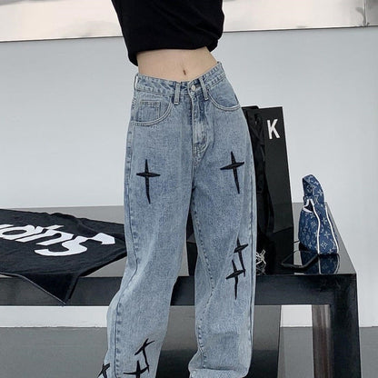 High Waist  Straight Baggy Pants