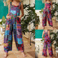 Multicolor Square Neck Rompers