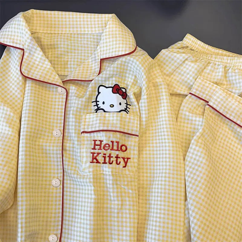 Anime Hello Kitty Kuromi Kawaii Cartoon Pajama Set