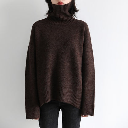 Korean Women's Sweater Loose Turtleneck Sweaters