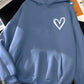 Heart Print Soft Casual Hoodies