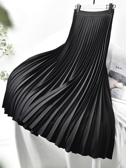 Chic Pleated Skirt High Waist Luxury