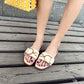 Leather Square Toe Luxury Sandals