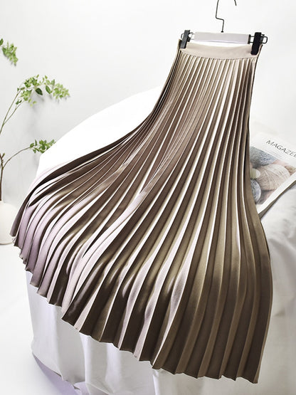 Chic Pleated Skirt High Waist Luxury