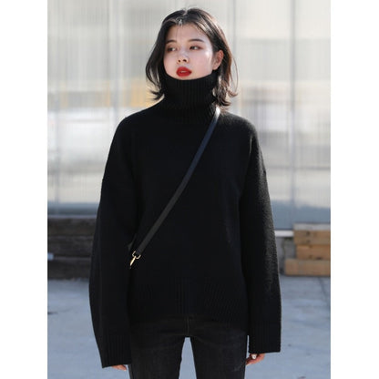 Korean Women's Sweater Loose Turtleneck Sweaters