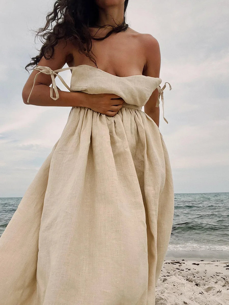 Vintage Loose A-line Beach Style Dress