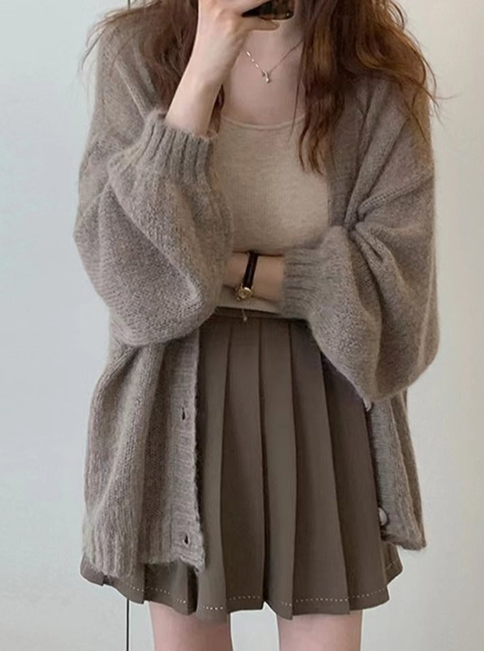 Long Sleeve Casual Loose Knitted Sweater Cardigans