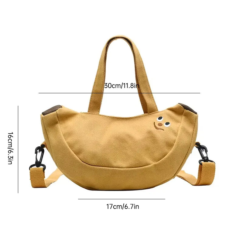 Cute Cartoon Banana Canvas Bag