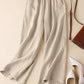 Cotton Wide Leg  Elastic Waist Palazzo