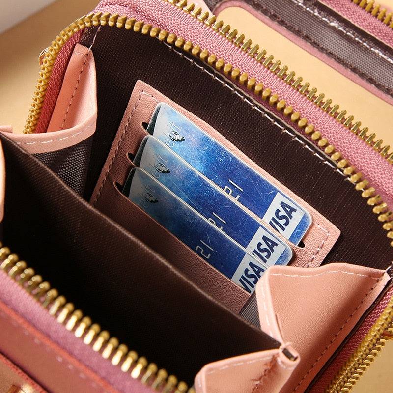 Soft Leather Wallets Touch Screen Cell Phone Purse