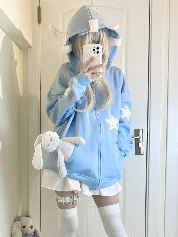 Angel Wings Star Oversized Jacket