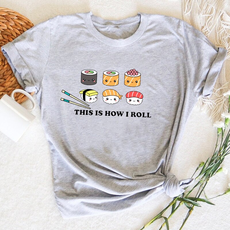 Cute Sushi Tees Japanese Style Foodie Funny T Shirts