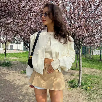 Women Long Sleeve Crop Jaket