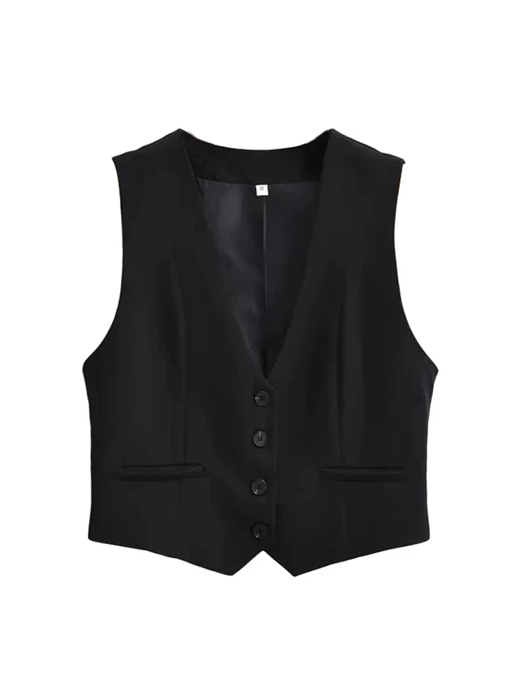 V Neck Sleeveless  Vest