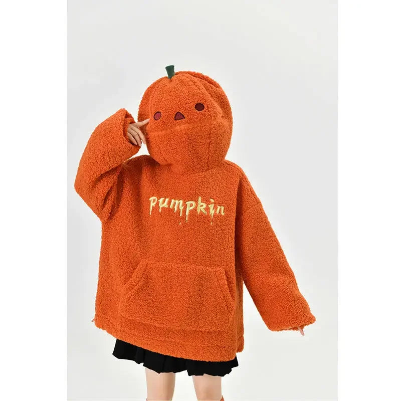 Plush Pumpkin Hoodies