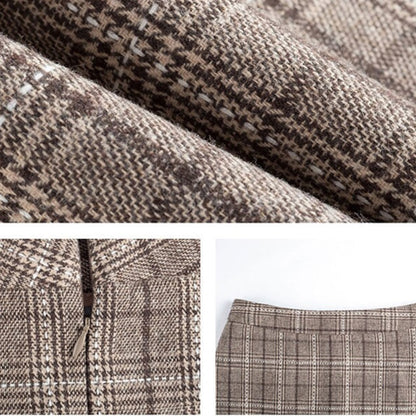 Plaid Slim Korean Style Casual Skirt