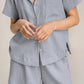 With Shorts Pure Color Sleepwear Set With Pocket