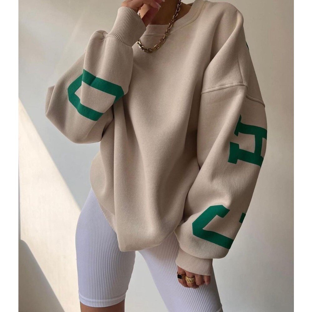 Casual Fashion Printing Thickened Versatile Top Sweatshirt