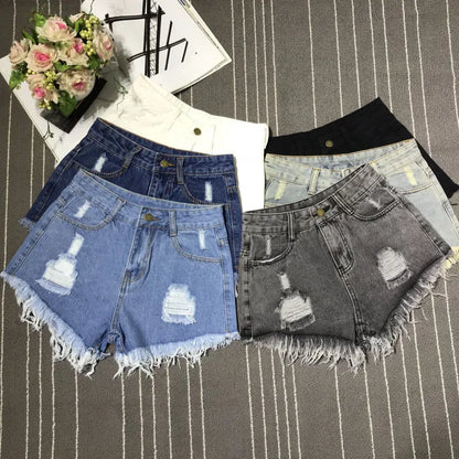 High Waist Denim Shorts