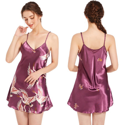 Satin Strap Pajamas Nightgown