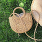 Handmade Half-Round Woven Straw Bag