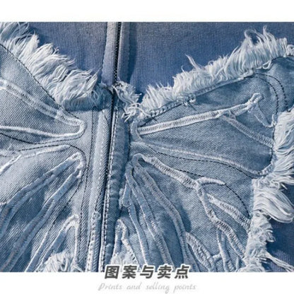 Kelebek Tasarım Kapüşonlu Üstler