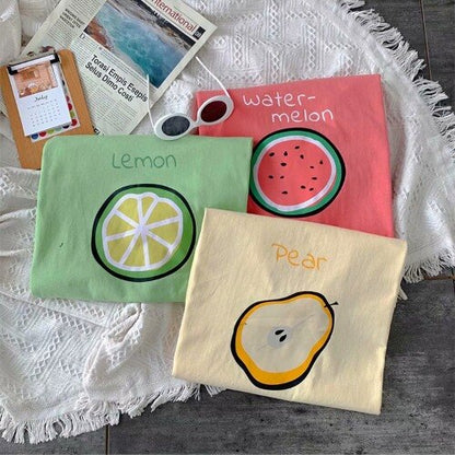 Fruit Printed Loose T-Shirt