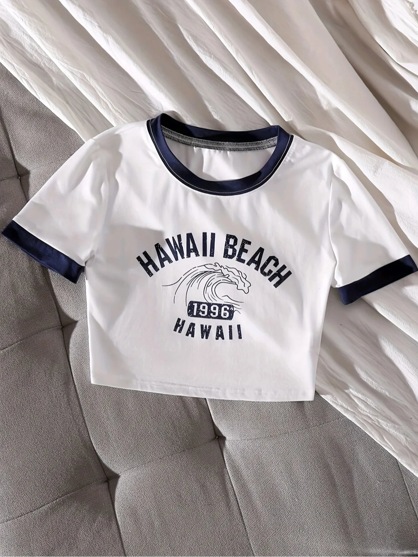 Hawaii Beach Printed Crop