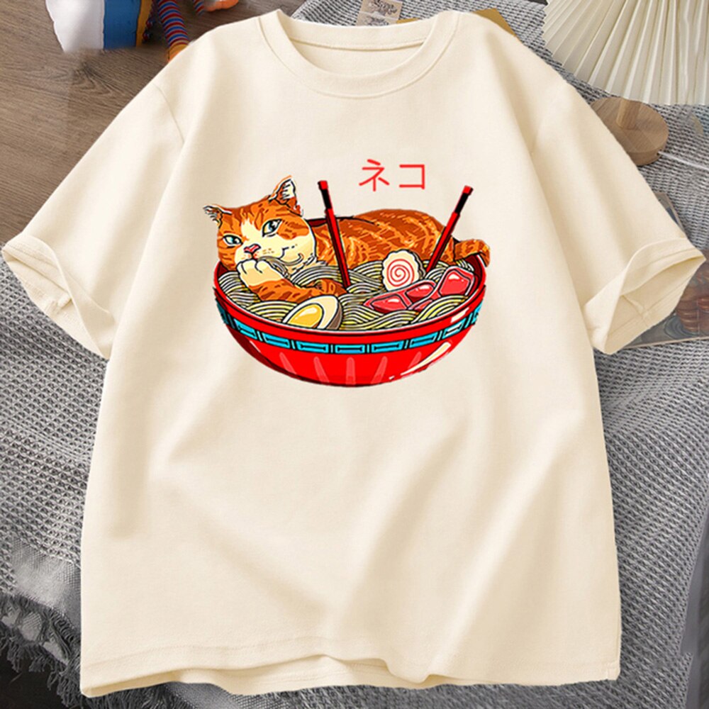 Funny JapaneseCat Anime T-shirt