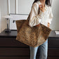 Oversized Leopard Prints Shoulder Bags