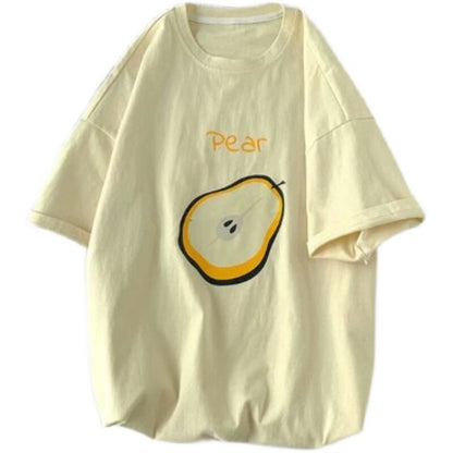 Fruit Printed Loose T-Shirt